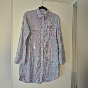 Vineyard Vines Red and Blue Striped Button-Down Shirt